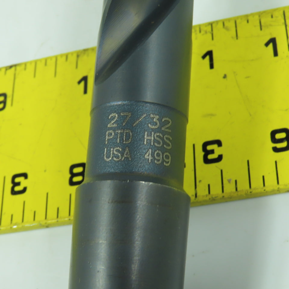 Precision Twist 20054 27/32" 2-Flute HSS Drill Bit 118° Tip Morse Taper MT3 11"L