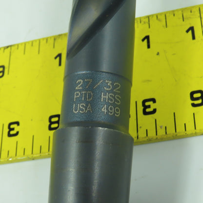 Precision Twist 20054 27/32" 2-Flute HSS Drill Bit 118° Tip Morse Taper MT3 11"L