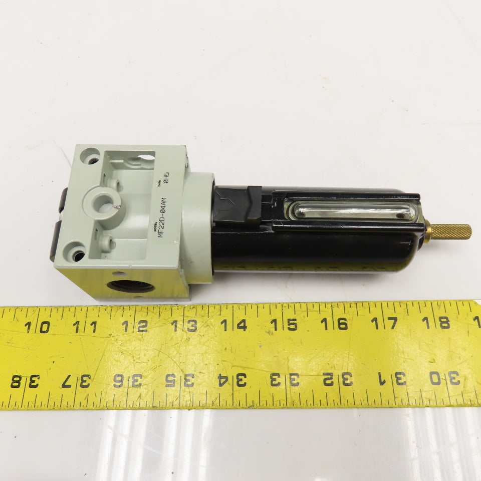 MF22D-04AM 1/2" NPT Inline Compressed Air Filter Manual Drain Filter Indicator