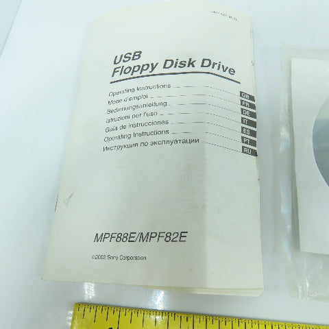 Sony MPF82E USB Floppy Disc Drive Device Driver W/ CD 3.1 & Mounting Assembly