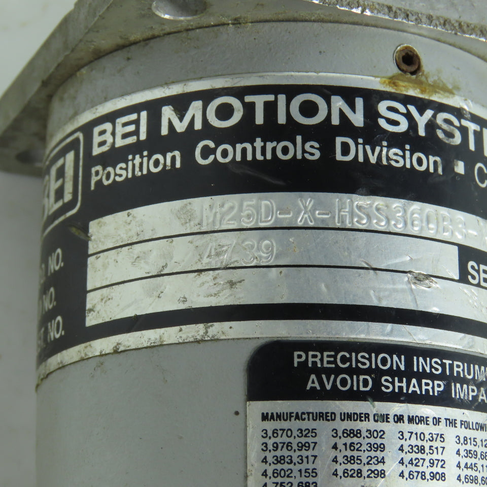 BEI M25D-X-HSS360B3-XD1-X-E-C14-X-5 Rotary Encoder 3/8" Shaft