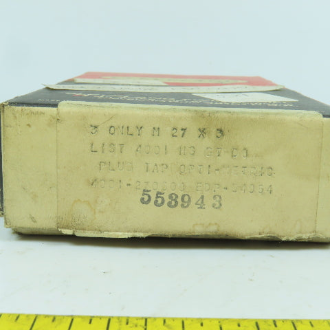 Cleveland M 27 x 3 HS Plug Tap 4 Straight Flute 17mm Shank 5-1/8" OAL Lot Of 2