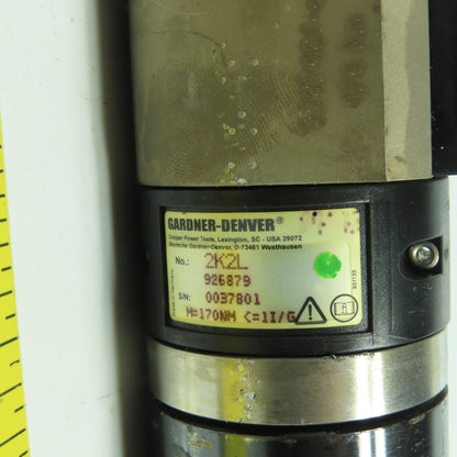 Gardner Denver 2B150A 927862 2K2L 926879 Electric Nutrunner Splined 2BA 927256