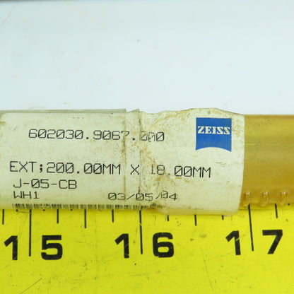 Zeiss J-05-CB 602030.9067.000 WH1 Aluminum Extension 200.00mm x 18.00mm