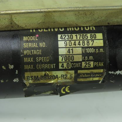 Atlas Copco QRT 62 200-O 4230 1762 90 3/4"Electric Nutrunner 7000RPM 41V/1000rpm