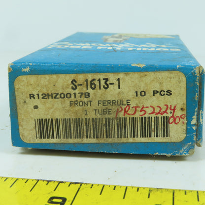 Swagelok S-1613-1 Carbon Steel Front Ferrule For 1" Swagelok Tube Fitting Lot/10