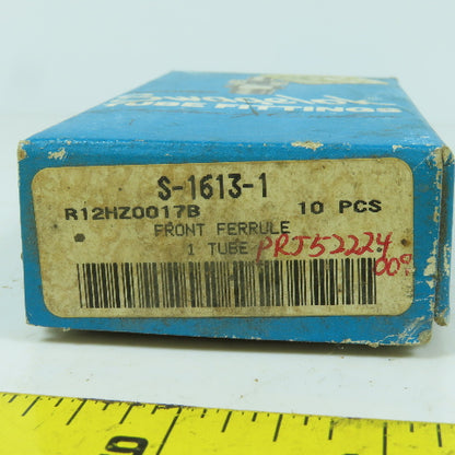 Swagelok S-1613-1 Carbon Steel Front Ferrule For 1" Swagelok Tube Fitting Lot/10