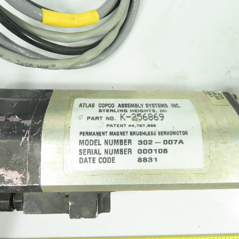 Atlas Copco K-256869 CP-583 1/2" Electric Nutrunner .800 MV/V 11.3 NM 	302-007A