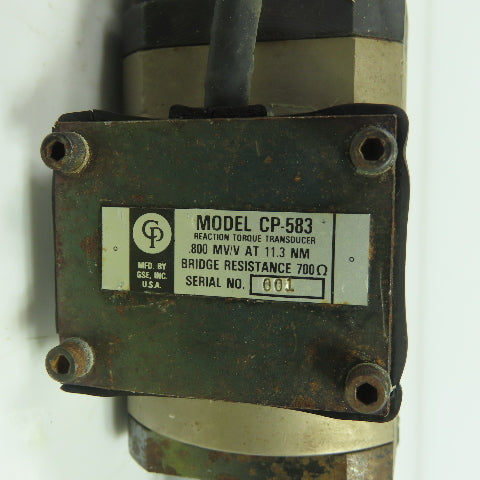 Atlas Copco K-256869 CP-583 1/2" Electric Nutrunner .800 MV/V 11.3 NM 	302-007A