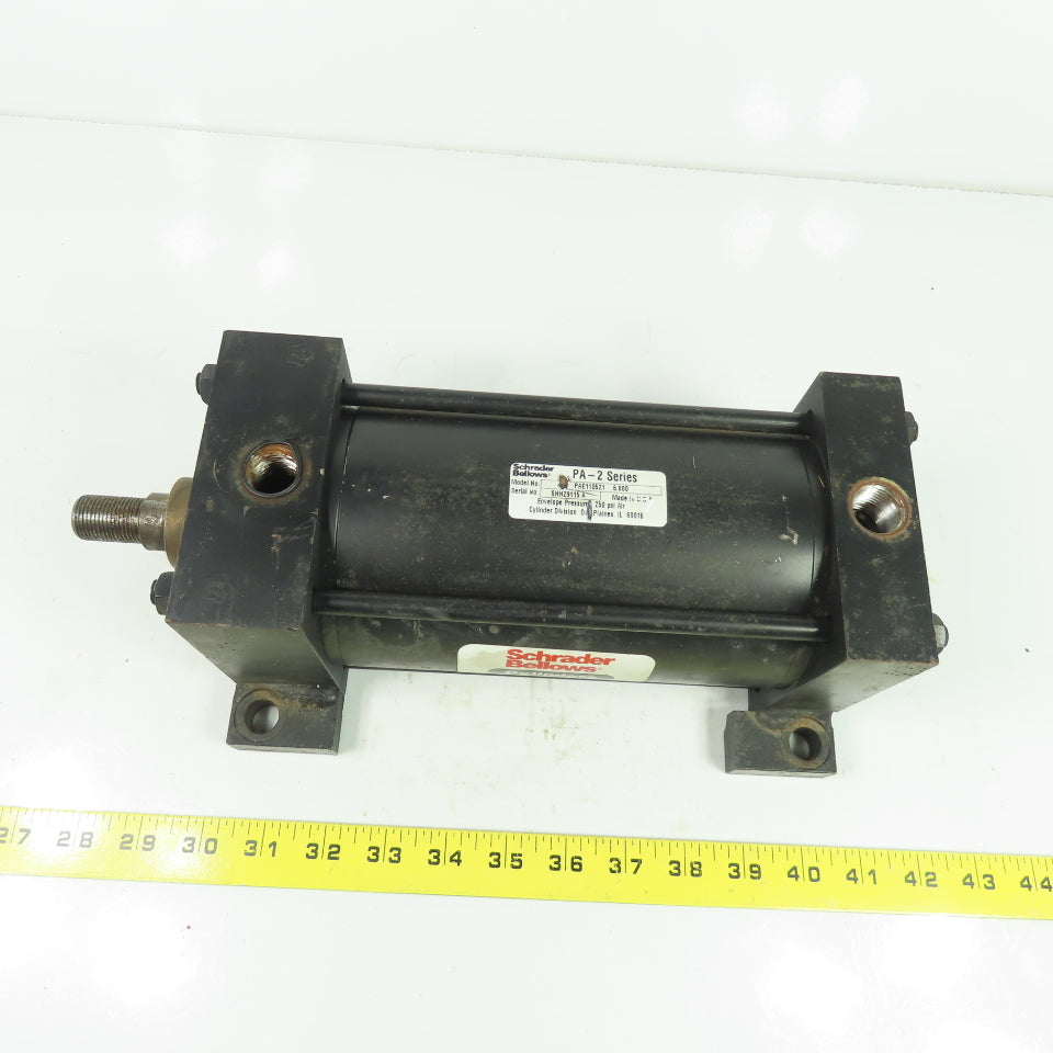 Schrader Bellows PAE110521 6.000 4" Bore Double Acting Pneum. Cylinder 6" Stroke