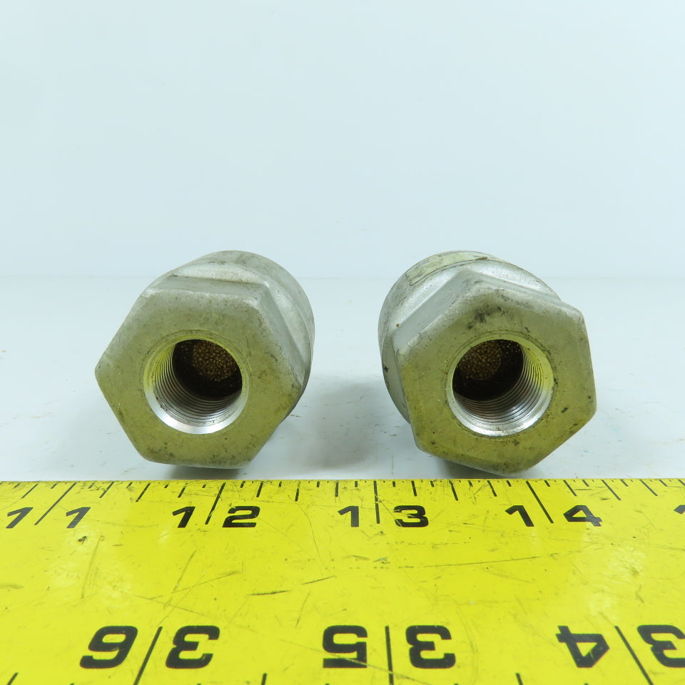 Fluid Power MF-38 Pneumatic Air Exhaust Muffler Silencer 3/8" NPT Lot Of 2