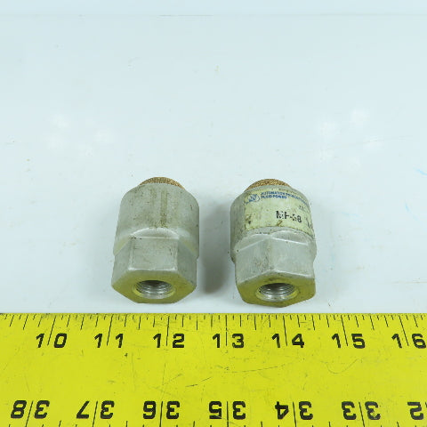 Fluid Power MF-38 Pneumatic Air Exhaust Muffler Silencer 3/8" NPT Lot Of 2