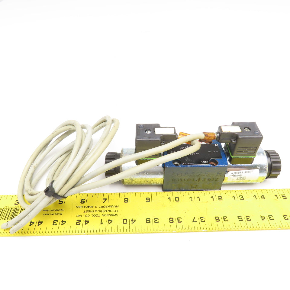 Rexroth 4WE 6 W62/EG24N9K4 4/3 Position Float Center Hydraulic Valve 24VDC Coil