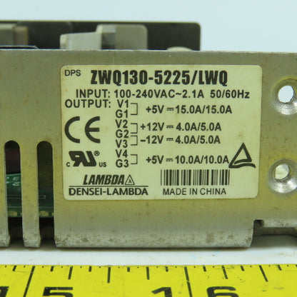 Densei Lambda ZWQ130-5225/LWQ 5/12V DC Power Supply 100-240VAC 2.1A Input