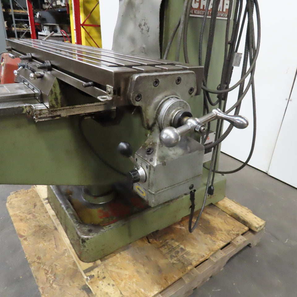 Webb 3VK 10"x50" Vertical Knee Mill Milling Machine 480V 3Ph X-Axis Autofeed R8