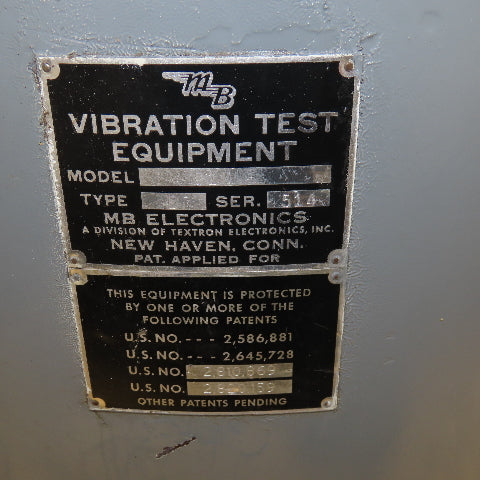 MB Electronics C10 Type E Electrodynamic Shaker Excitation Motor 6kVa Air Cooled