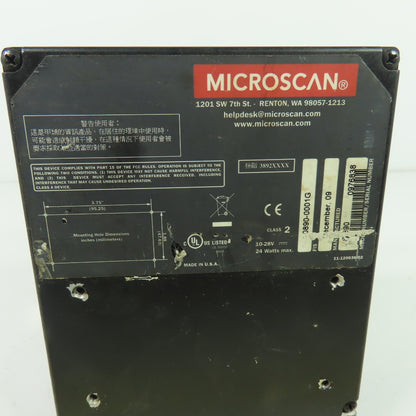 Microscan FIS-0890-0001G Fixed Mount Long Distance Barcode Scanner 10-28V 24W