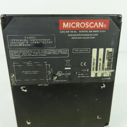 Microscan FIS-0890-0001G Fixed Mount Long Distance Barcode Scanner 10-28V 24W