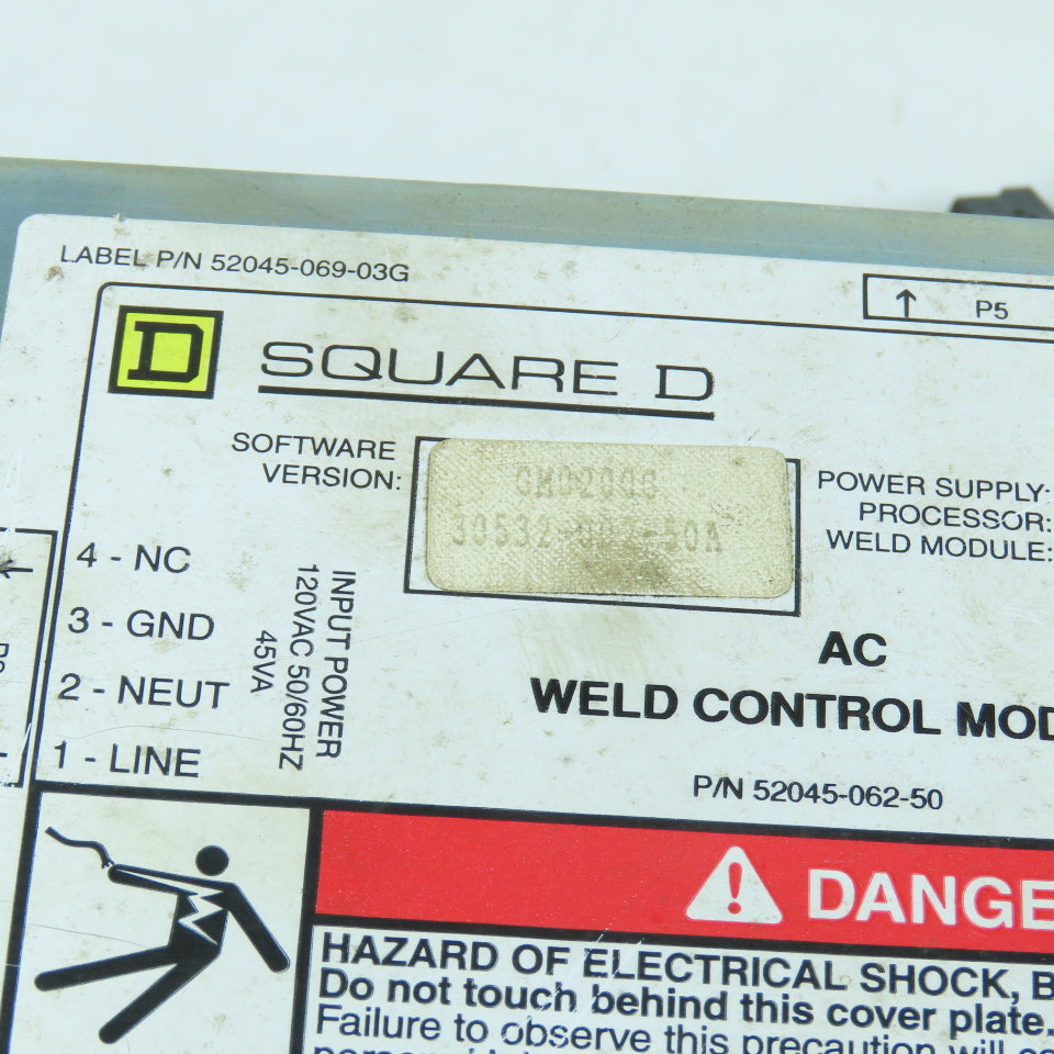 Square D 1400640 52045-018-51 Rev E Ac Weld Control Module W/ 52045-052-50
