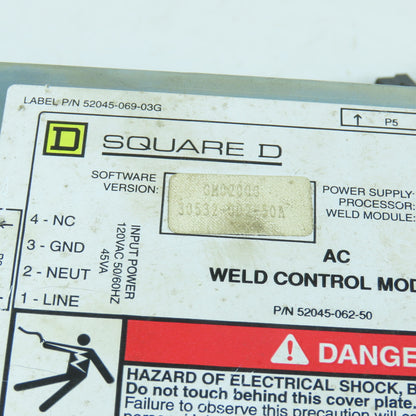 Square D 1400640 52045-018-51 Rev E Ac Weld Control Module W/ 52045-052-50