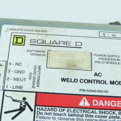 Square D 1400640 52045-018-51 Rev E Ac Weld Control Module W/ 52045-052-50