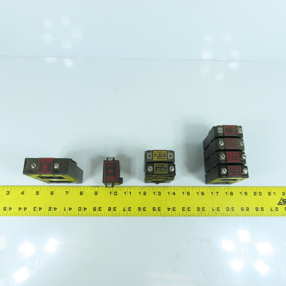 Allen Bradley 71A288, 85A86 71A86, 73A86 Misc Contactor Coils 120V & 480V Lot/8