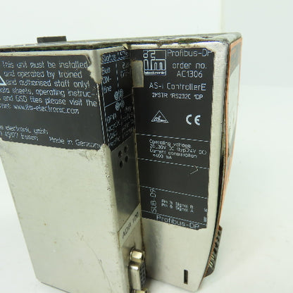 IFM 2MSTR 1RS232C 24VDC Profibus-DP AS-I ControllerE Interface