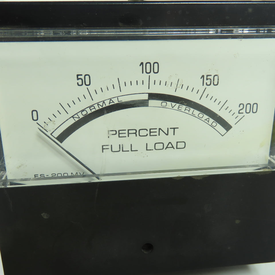 Reliance 9C44 Percent Full Load Panel Meter 0-200