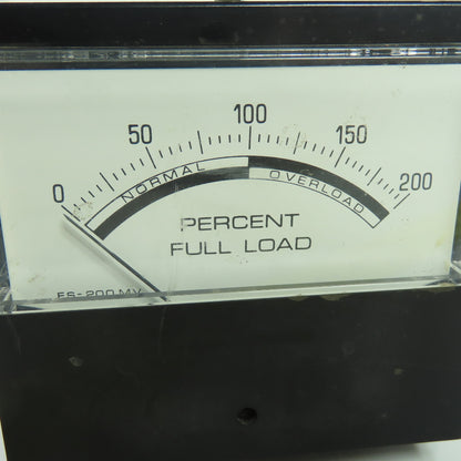 Reliance 9C44 Percent Full Load Panel Meter 0-200