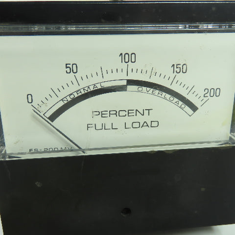 Reliance 9C44 Percent Full Load Panel Meter 0-200
