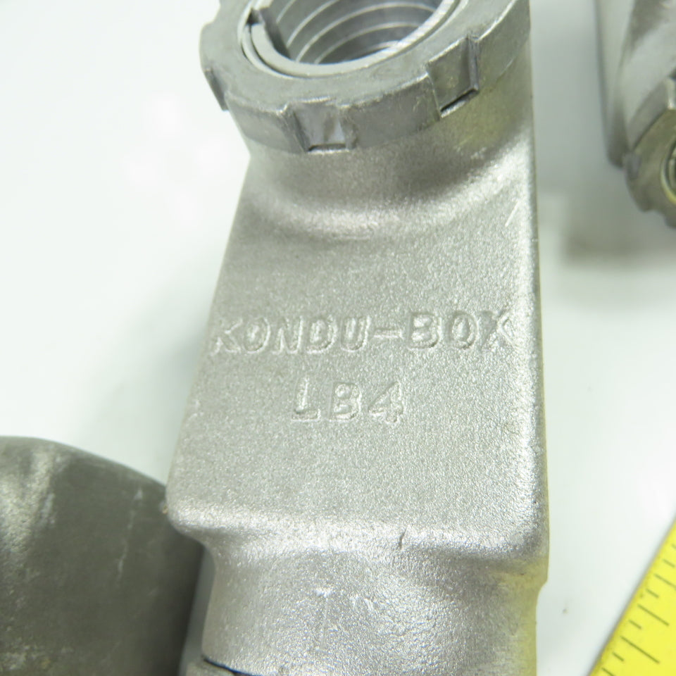 Kondu-Box LB4 4"x2" Aluminum Electrical Conduit Box Lot Of 4