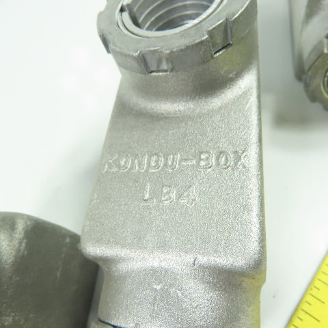 Kondu-Box LB4 4"x2" Aluminum Electrical Conduit Box Lot Of 4