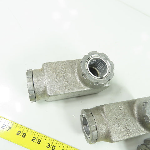 Kondu-Box LB4 4"x2" Aluminum Electrical Conduit Box Lot Of 4