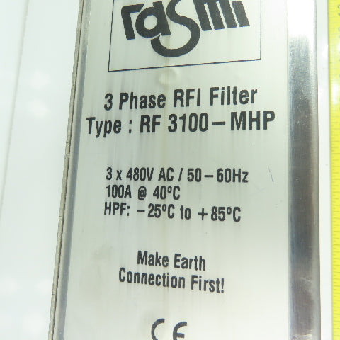 Rasmi RF 3100-MHP RFI Filter 3Ph 480VAC 100A 50/60Hz