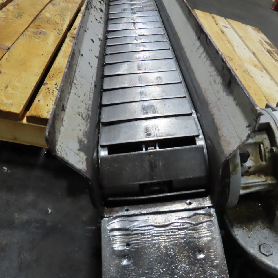 4-1/2" x 74" Steel Table Top Small Parts Chip Conveyor 230/460V 87FPM