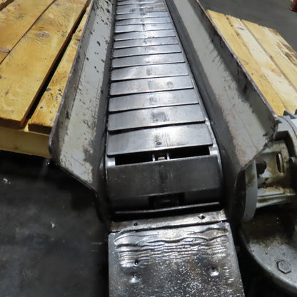 4-1/2" x 74" Steel Table Top Small Parts Chip Conveyor 230/460V 87FPM