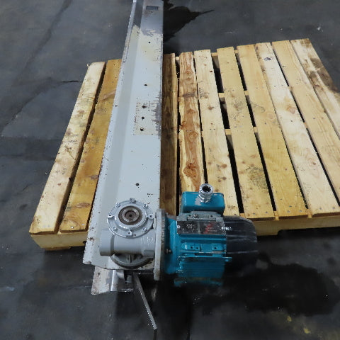 4-1/2" x 74" Steel Table Top Small Parts Chip Conveyor 230/460V 87FPM