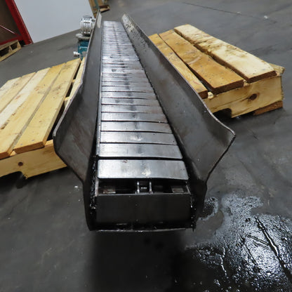4-1/2" x 74" Steel Table Top Small Parts Chip Conveyor 230/460V 87FPM