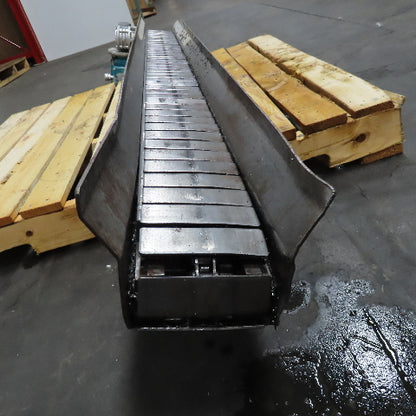 4-1/2" x 74" Steel Table Top Small Parts Chip Conveyor 230/460V 87FPM