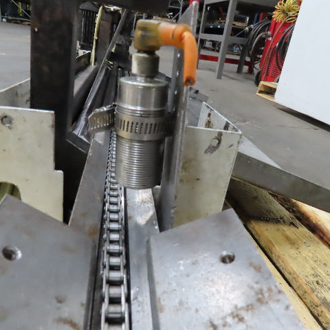 1/2" x 101" Chain End Finishing Cut Off Scrap Kick Off Conveyor 480V .22kW 70FPM