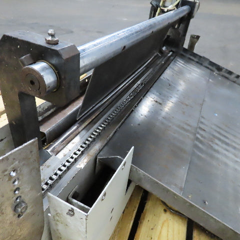 1/2" x 101" Chain End Finishing Cut Off Scrap Kick Off Conveyor 480V .22kW 70FPM