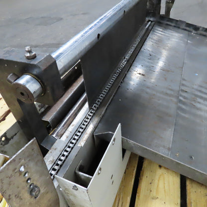 1/2" x 101" Chain End Finishing Cut Off Scrap Kick Off Conveyor 480V .22kW 70FPM