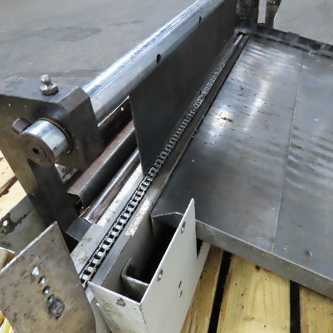 1/2" x 101" Chain End Finishing Cut Off Scrap Kick Off Conveyor 480V .22kW 70FPM