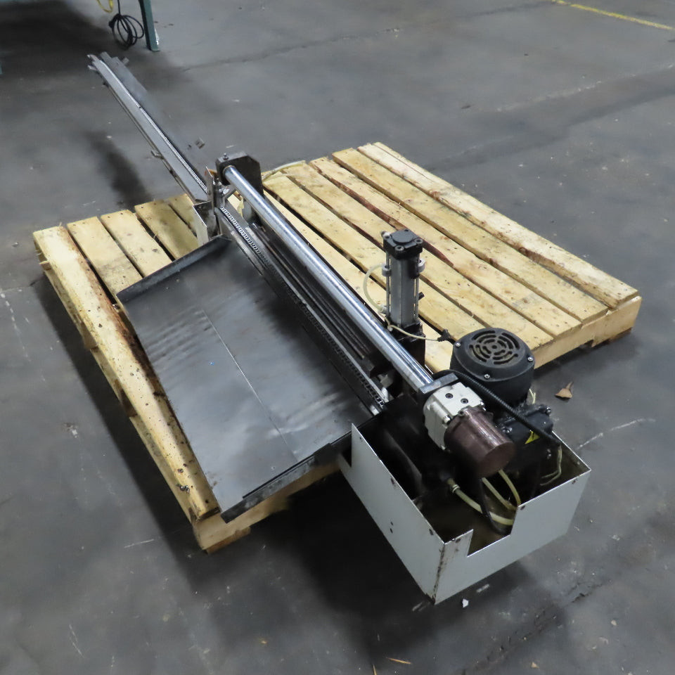 1/2" x 101" Chain End Finishing Cut Off Scrap Kick Off Conveyor 480V .22kW 70FPM
