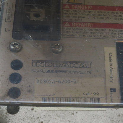 Indramat DDS02.1-A200-D Digital AC Servo Controller