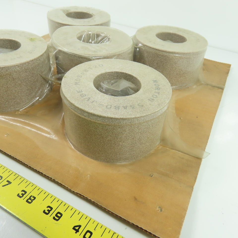 Norton 53A80-JVBE 4"x2" Grinding Wheel 1-3/4" Bore Lot Of 5