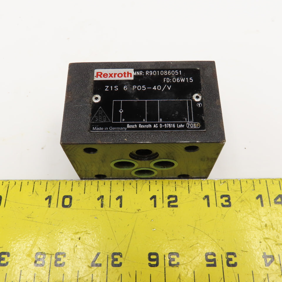 Rexroth Z1S 6 P05-40/V Modular Hydraulic Check Sandwich Valve