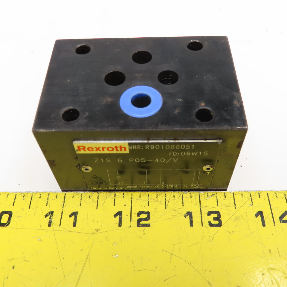 Rexroth Z1S 6 P05-40/V Modular Hydraulic Check Sandwich Valve