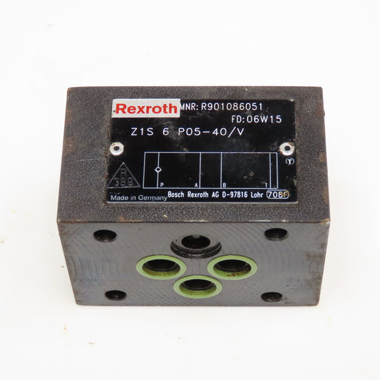 Rexroth Z1S 6 P05-40/V Modular Hydraulic Check Sandwich Valve