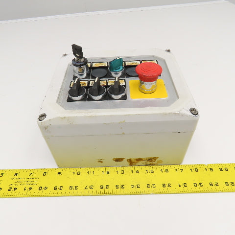 600V Max Operator Control Switch Box E-Stop Selector Switch Keyed Selector